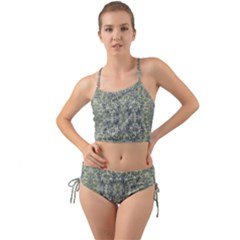 Modern Noveau Floral Collage Pattern Mini Tank Bikini Set by dflcprints