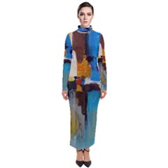 Abstract Turtleneck Maxi Dress by consciouslyliving