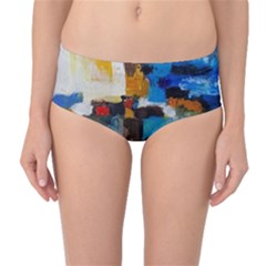 Abstract Mid-waist Bikini Bottoms by consciouslyliving