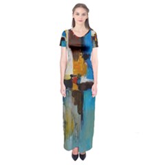 Abstract Short Sleeve Maxi Dress by consciouslyliving