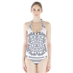 Chinese Traditional Pattern Halter Swimsuit by Nexatart