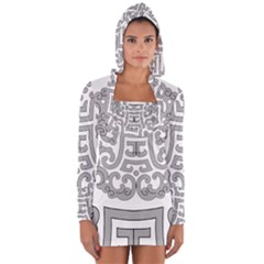 Chinese Traditional Pattern Long Sleeve Hooded T-shirt by Nexatart