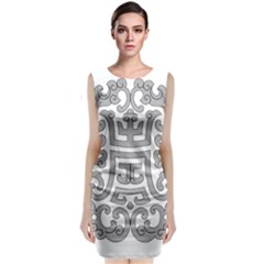 Chinese Traditional Pattern Classic Sleeveless Midi Dress by Nexatart