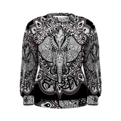 Ornate Hindu Elephant  Women s Sweatshirt by Valentinaart