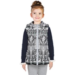 Ornate Hindu Elephant  Kid s Hooded Puffer Vest by Valentinaart