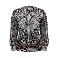 Ornate Hindu Elephant  Women s Sweatshirt by Valentinaart