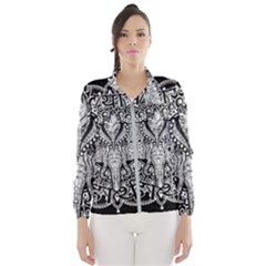 Ornate Hindu Elephant  Windbreaker (women) by Valentinaart