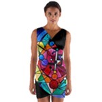 Arcturian Divine Order Grid - Wrap Front Bodycon Dress