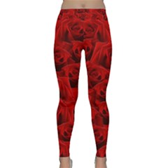 Romantic Red Rose Classic Yoga Leggings by LoolyElzayat
