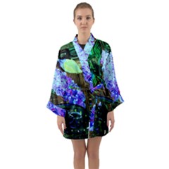 Lilac And Lillies 1 Long Sleeve Kimono Robe by bestdesignintheworld