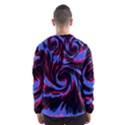 Swirl Black Blue Pink Hooded Windbreaker (Men) View2