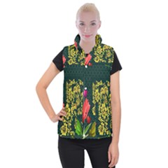 Background Reason Tulips Colors Women s Button Up Vest by Sapixe