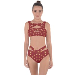 Primitive Art Hands Motif Pattern Bandaged Up Bikini Set  by dflcprints