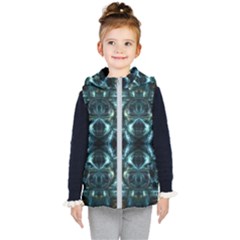 Abstract Fractal Magical Kid s Hooded Puffer Vest by Sapixe