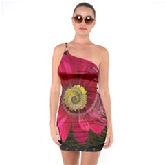 Fantasy Flower Fractal Blossom One Soulder Bodycon Dress by Sapixe