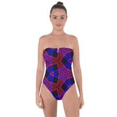 Pattern Abstract Wallpaper Art Tie Back One Piece Swimsuit by Sapixe