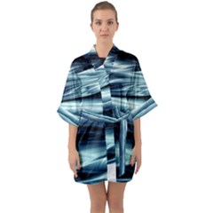 Texture Fractal Frax Hd Mathematics Quarter Sleeve Kimono Robe by Sapixe