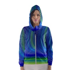 Space Design Abstract Sky Storm Hooded Windbreaker (women) by Sapixe