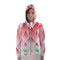 Lotus Flower Blossom Abstract Hooded Windbreaker (women) by Sapixe