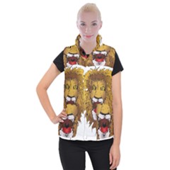 Lion Animal Roar Lion S Mane Comic Women s Button Up Vest by Sapixe