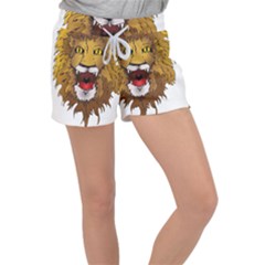 Lion Animal Roar Lion S Mane Comic Women s Velour Lounge Shorts by Sapixe