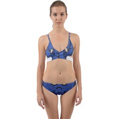 Elephant Animal Cartoon Elephants Wrap Around Bikini Set by Sapixe