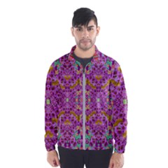 Fantasy Flower Festoon Garland Of Calm Windbreaker (men) by pepitasart