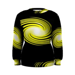 Fractal Swirl Yellow Black Whirl Women s Sweatshirt by Sapixe