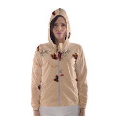 Flower Traditional Chinese Painting Hooded Windbreaker (women) by Sapixe