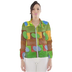 Easter Egg Happy Easter Colorful Windbreaker (women) by Sapixe