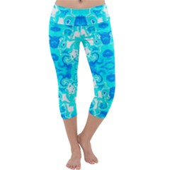 Celestial Waters Capri Yoga Leggings by G33kChiq