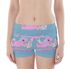 Long Distance Lover - Cute Unicorn Boyleg Bikini Wrap Bottoms by Valentinaart