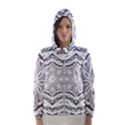 Mandala Pattern Floral Hooded Windbreaker (Women) View1