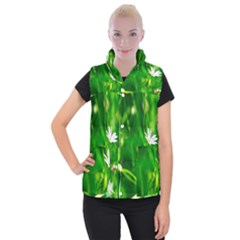 Inside The Grass Women s Button Up Vest by FunnyCow