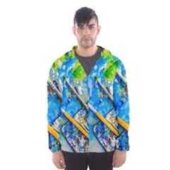 Artist Palette And Brushes Hooded Windbreaker (men) by FunnyCow