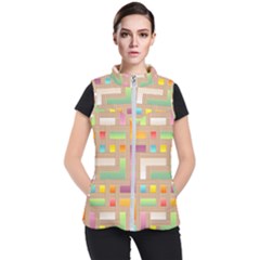 Abstract Background Colorful Women s Puffer Vest by Nexatart