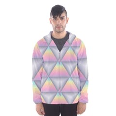 Background Colorful Triangle Hooded Windbreaker (men) by Nexatart