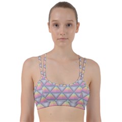 Background Colorful Triangle Line Them Up Sports Bra by Nexatart