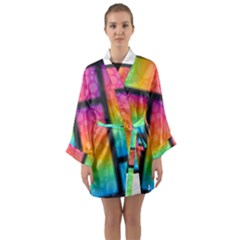 Background Colorful Abstract Long Sleeve Kimono Robe by Nexatart