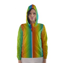 Background Colorful Abstract Hooded Windbreaker (women)