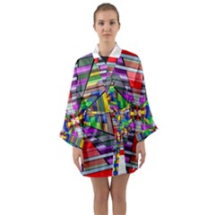Art Vanishing Point Vortex 3d Long Sleeve Kimono Robe by Nexatart
