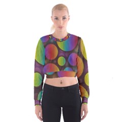 Background Colorful Abstract Circle Cropped Sweatshirt
