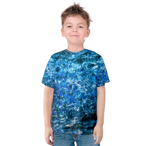 Water Color Blue Kids  Cotton Tee by FunnyCow