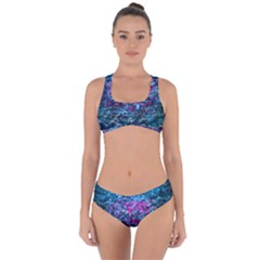 Water Color Violet Criss Cross Bikini Set by FunnyCow
