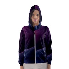 Abstract Form Color Background Hooded Windbreaker (women) by Nexatart