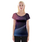 Abstract Form Color Background Cap Sleeve Tops