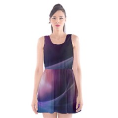 Abstract Form Color Background Scoop Neck Skater Dress by Nexatart