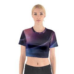 Abstract Form Color Background Cotton Crop Top by Nexatart