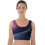 Abstract Form Color Background Velvet Crop Top