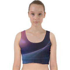 Abstract Form Color Background Velvet Racer Back Crop Top by Nexatart